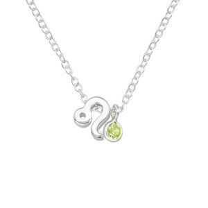 Sterling Silver Peridot Leo Necklace​